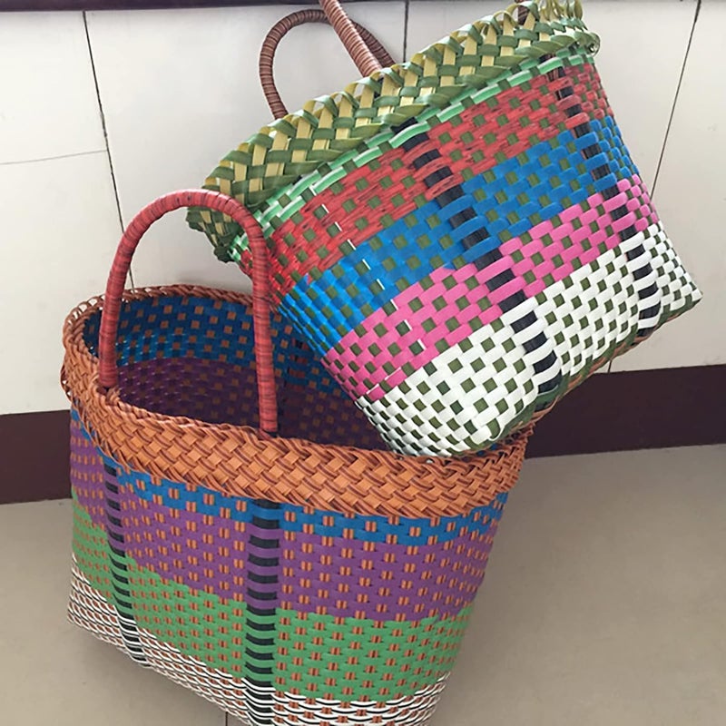 Plastic Rattan Repair Material, 500G 5Mm Woven Rattan Hand-Woven DIY Material Repair Laundry Basket(F) - Image 2