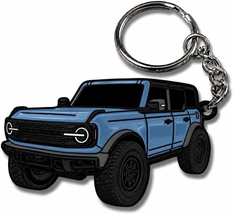 FOUR WHEEL BEAST إكسسوارات سلسلة مفاتيح برونكو - غطاء سلسلة مفاتيح بأربعة أبواب - تعديلات رائعة متوافقة مع فورد برونكو 2021 2022 2023 إغلاق محكم يمنع دخول الحشرات - Image 1