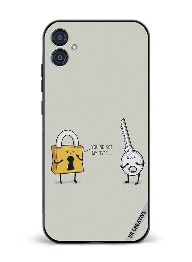 VR CREATIVE Protective Case Cover For Samsung Galaxy M04/F04 You Are Not My Type Design Multicolour - Image 1