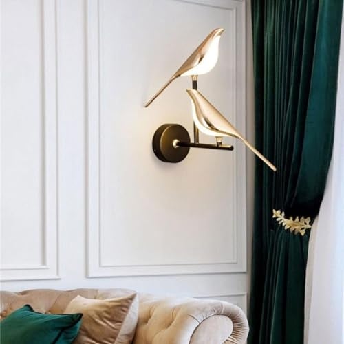 swanart Elegant Golden Bird Wall Sconce - Modern LED Indoor Lighting Fixture for Living Room, Bedroom & Hallway Decor | Stylish Artistic Accent Lamp - Image 5