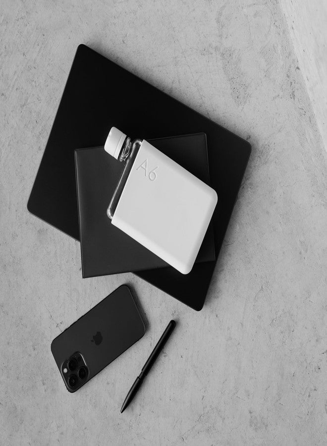 memobottle A6 (Cool Grey) Bundle - 12oz (375ml) - Bottle, silicone sleeve & lid | Compact Water Bottle For Bags & Small Pockets | BPA Free Tritan | Modern, Minimalist | For Gym & Work - Image 2