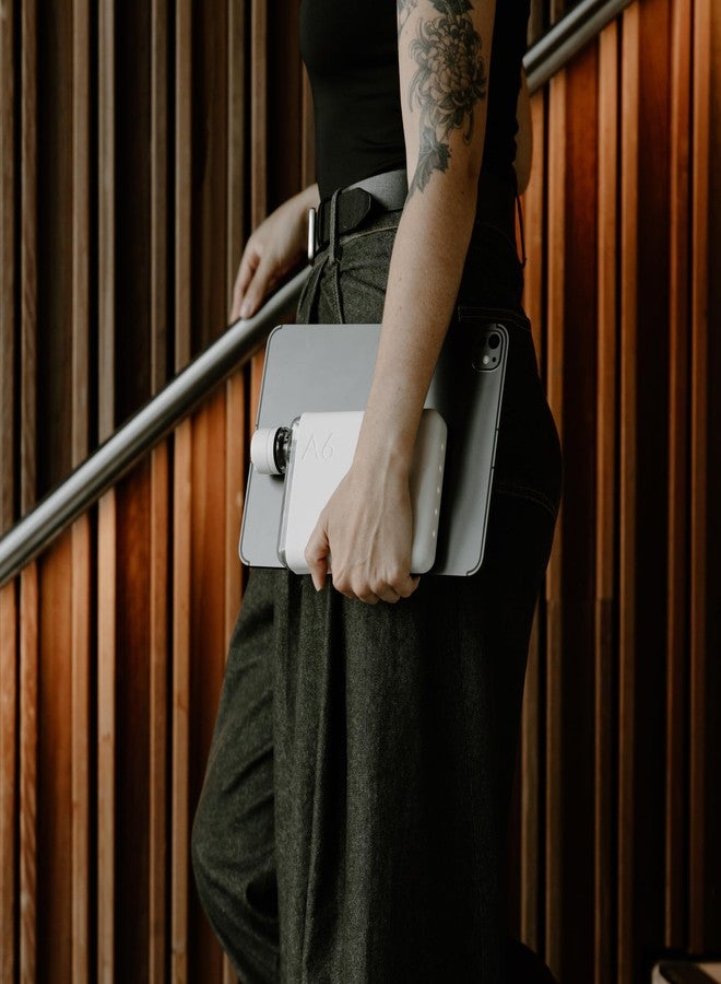 memobottle A6 (Cool Grey) Bundle - 12oz (375ml) - Bottle, silicone sleeve & lid | Compact Water Bottle For Bags & Small Pockets | BPA Free Tritan | Modern, Minimalist | For Gym & Work - Image 4