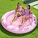 SLOOSH Inflatable Tanning Pool Lounger Float 72 x 56 Pool Floats Adult with Pillow 4 in 1 Round Suntan Tub Raft FloatieSunbathing Bed Lounge for Water Blow Up Ball Pit Party Gifts Pink - Image 3