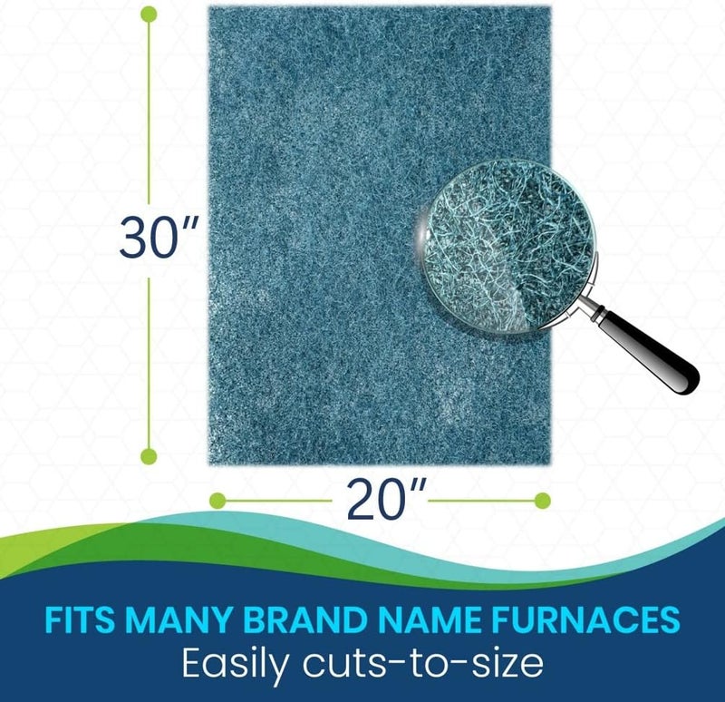 20x30x1 Cut To Fit Washable Polyester Fiber Filter for Furnace & Air Conditioner - Image 2
