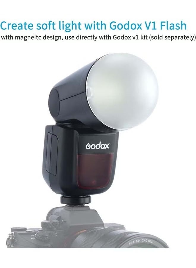 Godox Godox AK-R11 Diffuser Dome for Godox V1 V1pro Round Head Flash for Godox AD100Pro / H200R  - Image 3