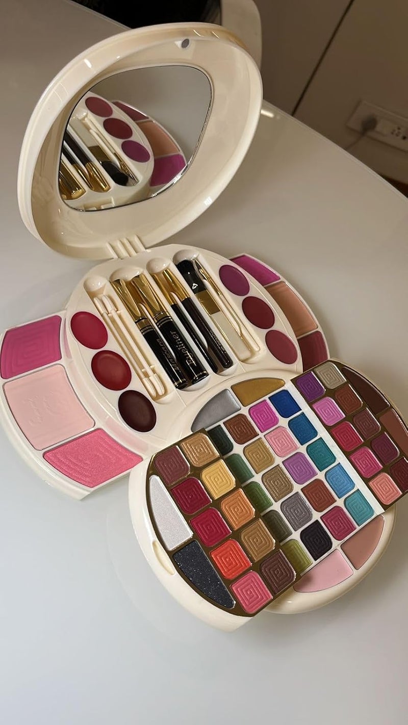 JUST GOLD JustGold Professional All In One Makeup Palette Kit 44 Colors Eyeshadows Blusher Powder Cake Lipgloss Foundation Cream Mascara etc Makeup Kit 970 - Image 4