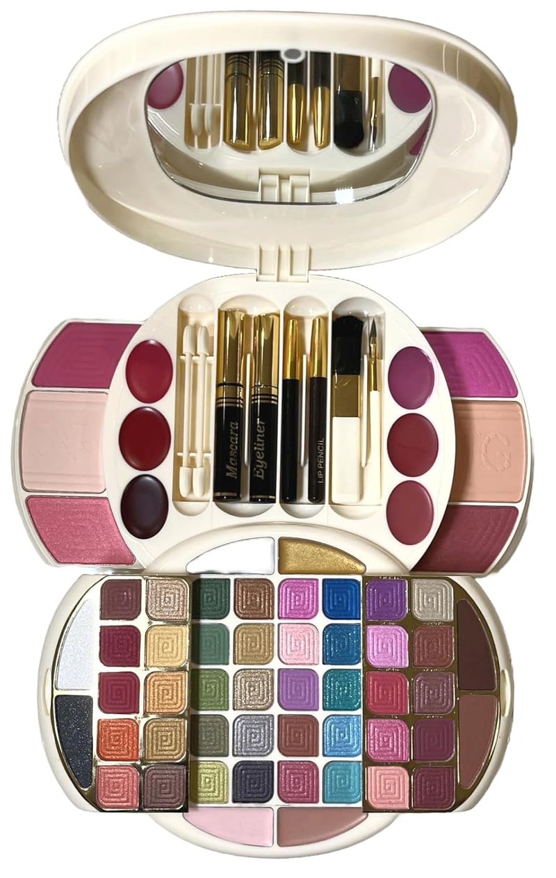 JUST GOLD JustGold Professional All In One Makeup Palette Kit 44 Colors Eyeshadows Blusher Powder Cake Lipgloss Foundation Cream Mascara etc Makeup Kit 970 - Image 1