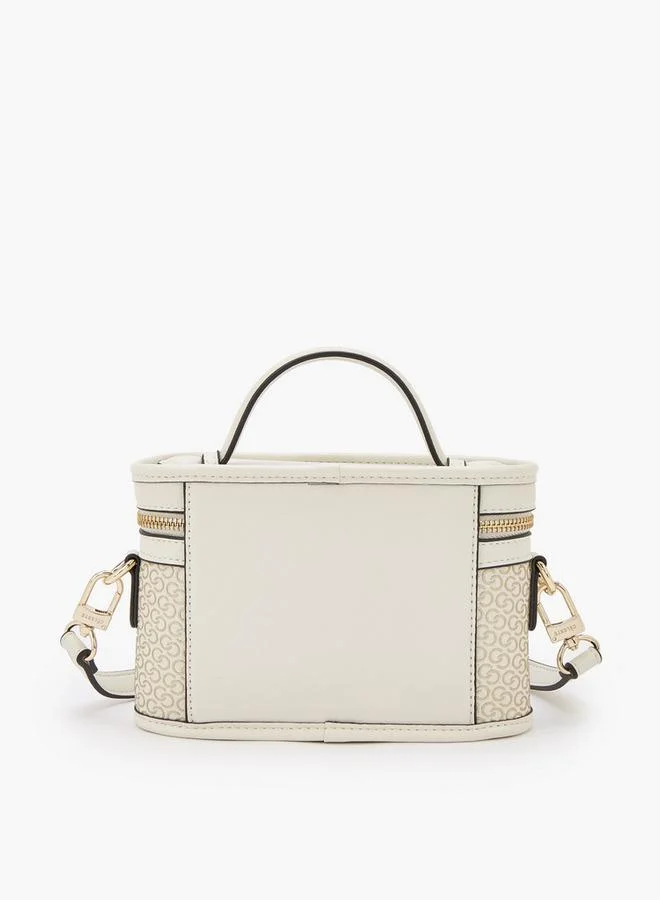 Celeste IVORY Monogram Print Crossbody Bag With Detachable Strap for Women | Best Price UAE