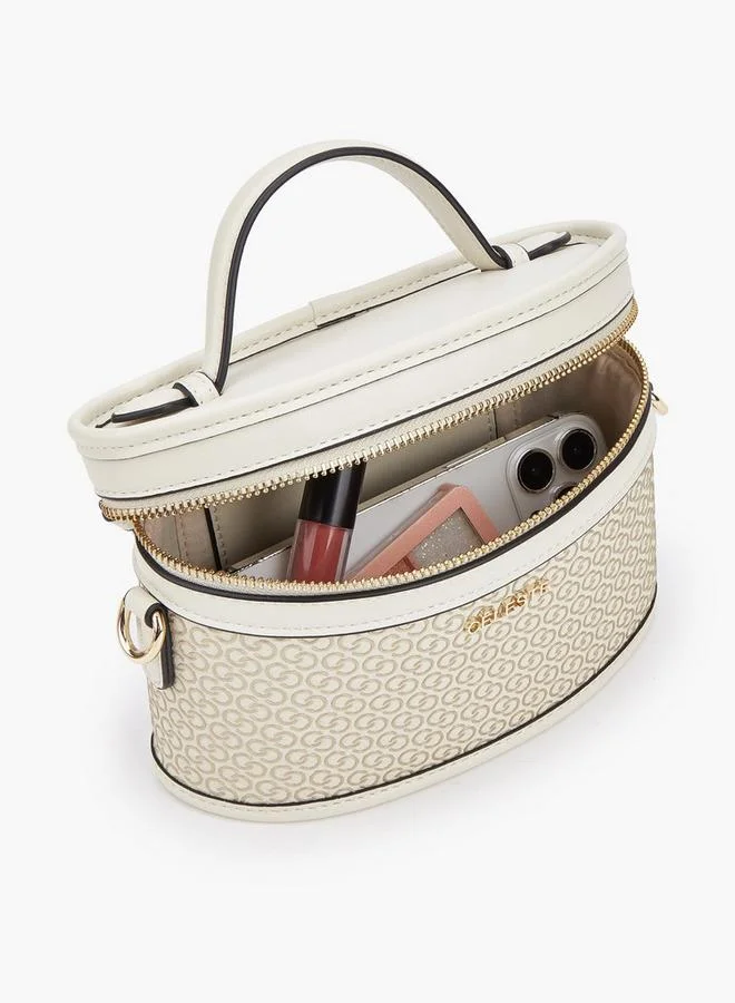 Celeste IVORY Monogram Print Crossbody Bag With Detachable Strap for Women | Best Price UAE