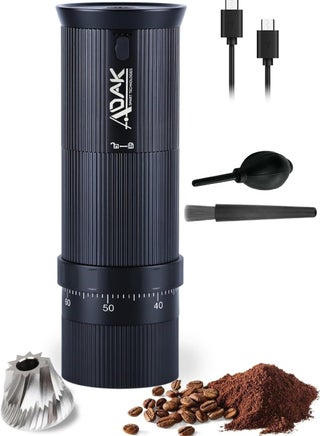 ADAK Premium Portable Coffee Grinder, USB-C Rechargeable, Electric Coffee Grinder, Stainless Steel Conical Burr, 40g Capacity,120 Grind Settings, with Cleaning Brush, Travel-Friendly Grinder (BLACK) - pzsku/Z9E978223B00658AD93ADZ/45/1746232219/87f214ee-e26d-41f3-a12c-5916b2439b10