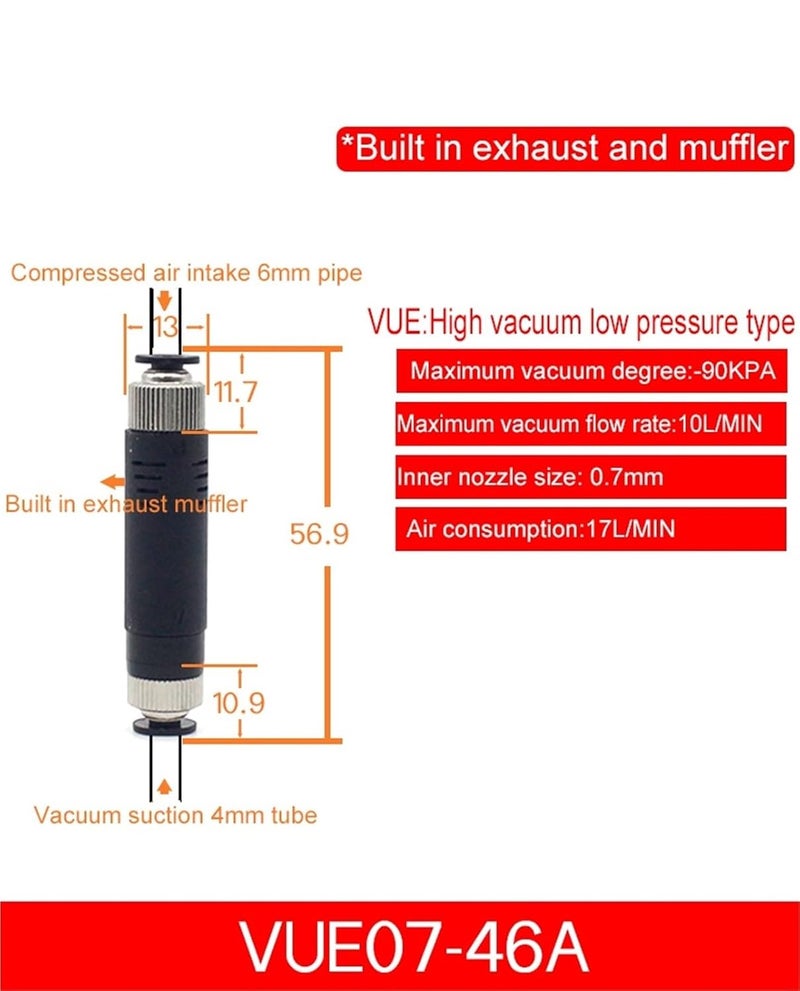 1pcs VU Series VUE07 Vacuum Generator(VUE07-46A) - Image 2