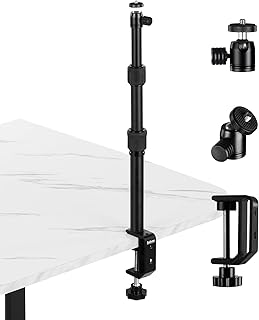 Selens Selens Tabletop Camera Desk Mount Stand, 9.4"-18.5" with 1/4" Ball Head, Adjustable Desktop Stand Mount for DSLR - Image 1