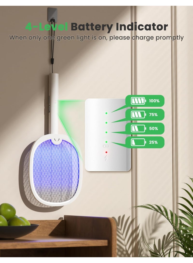 general Electric Fly Swatter Foldable Bug  Racket 2 in 1 Mosquito Killer with Purple Attractant Light Rechargeable 1800mAh for Indoor Home Backyard Patio Camping - Image 3