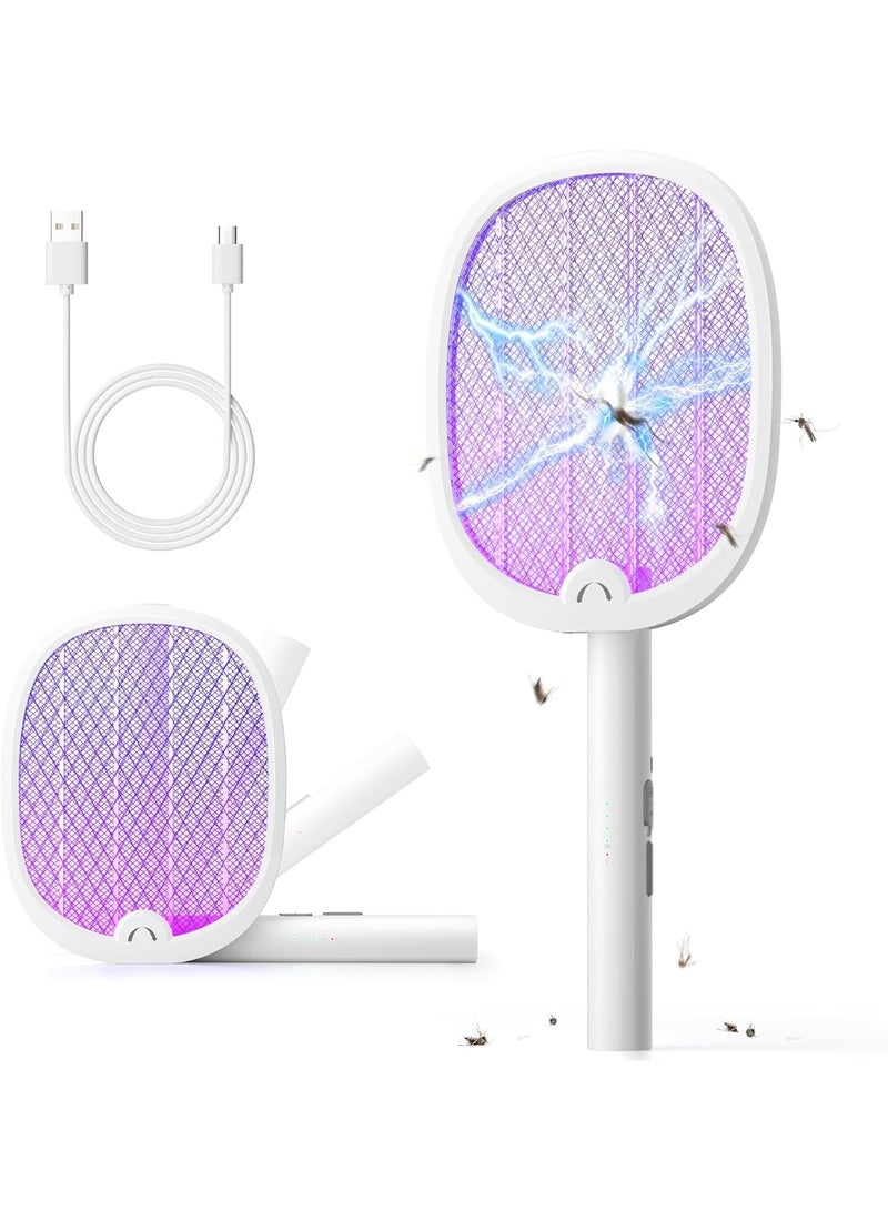 general Electric Fly Swatter Foldable Bug  Racket 2 in 1 Mosquito Killer with Purple Attractant Light Rechargeable 1800mAh for Indoor Home Backyard Patio Camping - Image 1