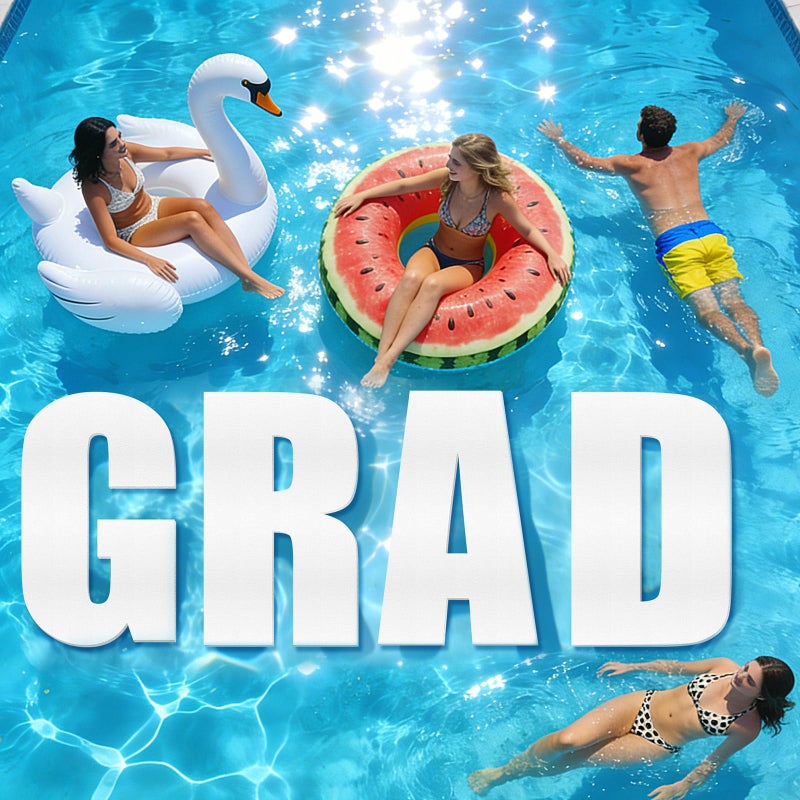 APUDWN Large Grad Prom 2026 Floating Letters for Graduation 20" White Foam Pool Decorations for Grad Prom Party Graduation Pool Float Decor, Photo Props for Seniors, Class of 2026 (Grad) - Image 4