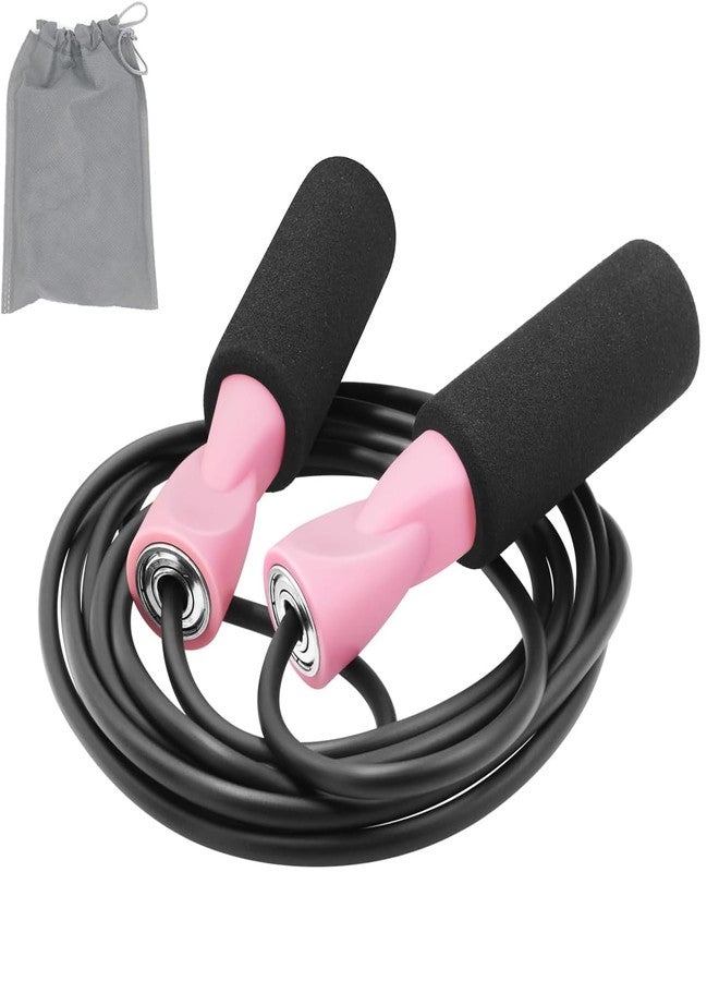 FEELCAT Speed Jump Rope Skipping - Blazing Fast Jumping Ropes - Endurance Workout for Boxing, MMA, Workout Equipment Martial Arts or Just Staying Fit Adjustable for Men, Women and Children (Pink Black)