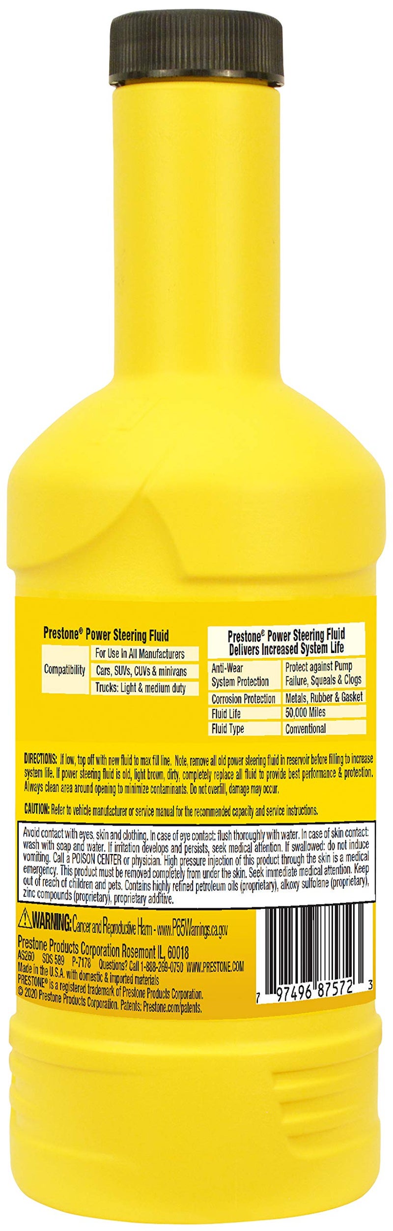 Prestone AS260-6PK Power Steering Fluid - 12 oz, (Pack of 6) - Image 2