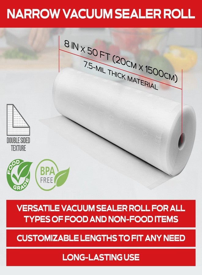FORJARS Vacuum Sealer Bags Rolls Airtight Food Storage and Method Sous Vide Cooking - Perfect for Food Storage and Cooking - Ideal for Home and Commercial, 7.5 Mil Thickness (8INx50FT) - Image 2