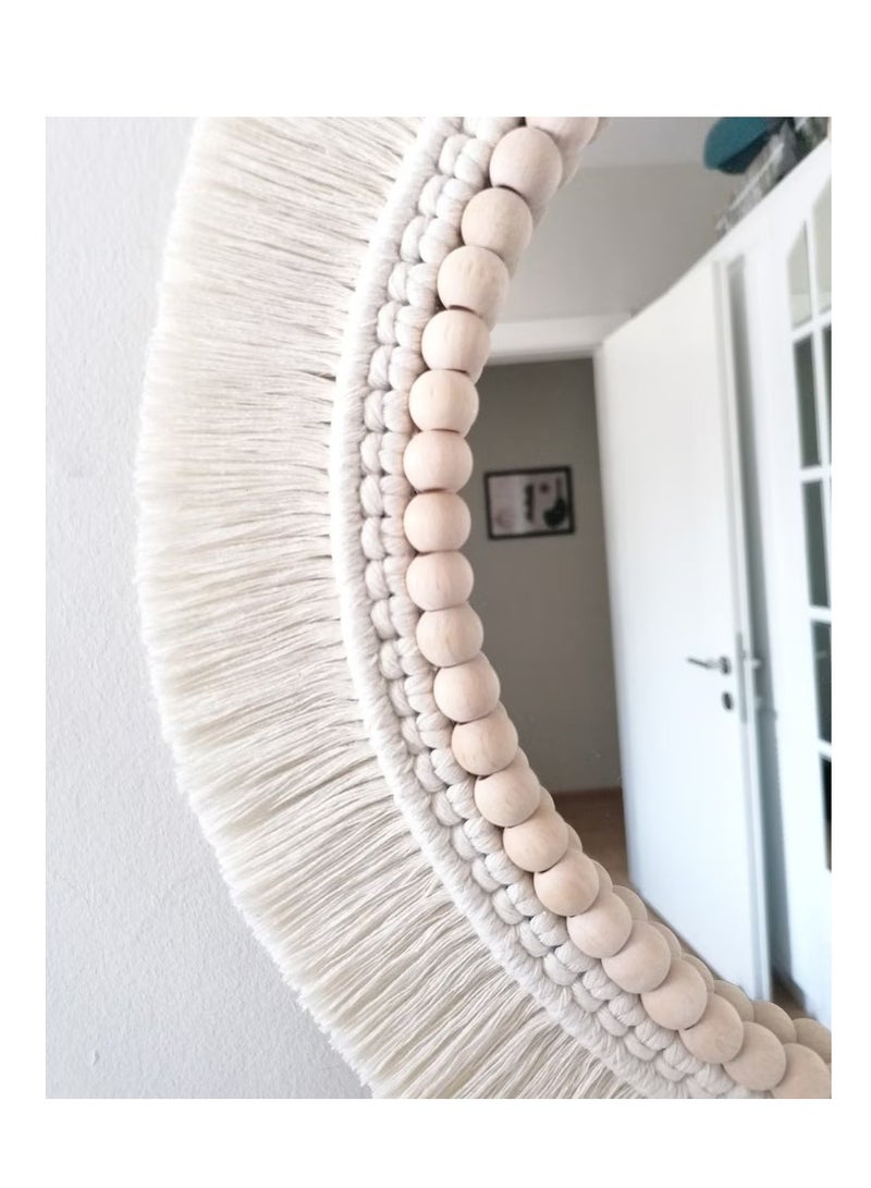 ديكور حائط مرايا مكرمية مقاس 55*55 من شركه Details  - Image 4