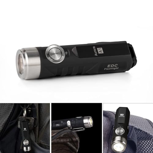 RovyVon A1 Gen 4 Rechargeable EDC Flashlight 650 Lumens Super Bright Outdoor Mini Keychain Flashlights for Everyday Carry, Camping (Black) - Image 3