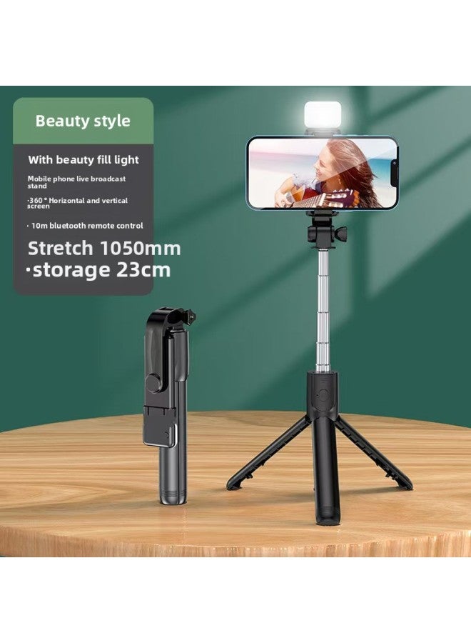 Bluetooth Mobile Phone Selfie Stick Mini Wireless Tripod Light Fill Light Selfie Mini Horizontal And Vertical Shooting Live Pole Manufacturers-Color:F510 White (without Light) 130cm  - Image 3