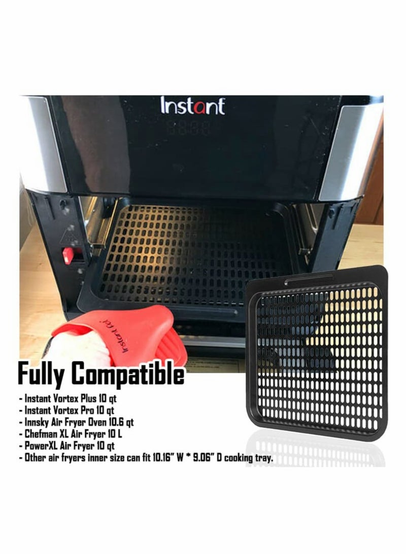 كاست ويف 2 Pcs Cooking Tray Replacement for Instant Vortex, Innsky, Chefman and other Air Fryer Oven, Removable Mesh Cooking Rack for Air Fryer Accessories，Mesh Cooking Rack Air Fryer Accessories - Image 3