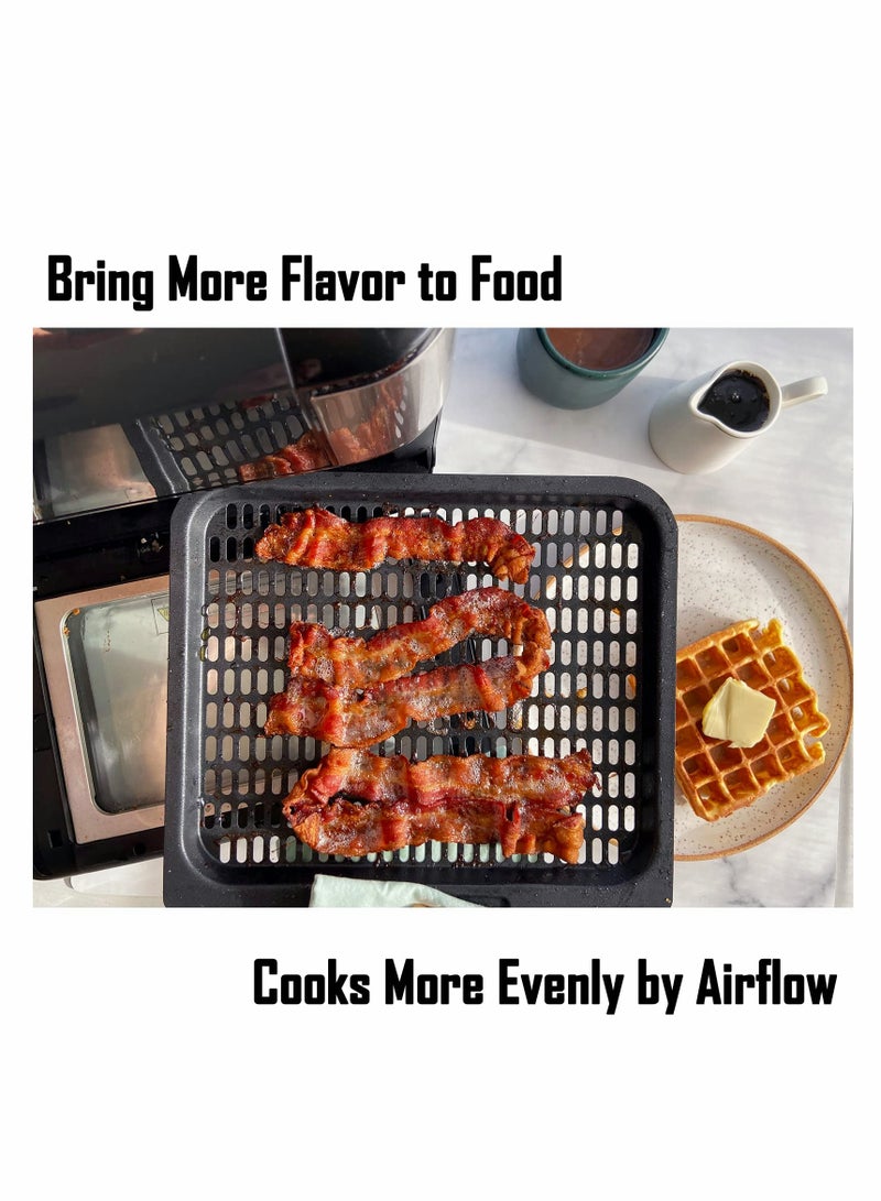 كاست ويف 2 Pcs Cooking Tray Replacement for Instant Vortex, Innsky, Chefman and other Air Fryer Oven, Removable Mesh Cooking Rack for Air Fryer Accessories，Mesh Cooking Rack Air Fryer Accessories - Image 4