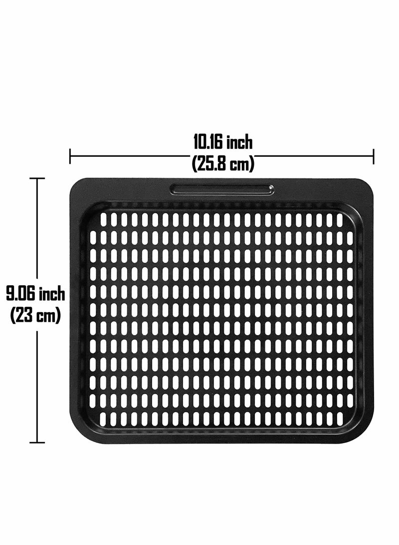 كاست ويف 2 Pcs Cooking Tray Replacement for Instant Vortex, Innsky, Chefman and other Air Fryer Oven, Removable Mesh Cooking Rack for Air Fryer Accessories，Mesh Cooking Rack Air Fryer Accessories - Image 2