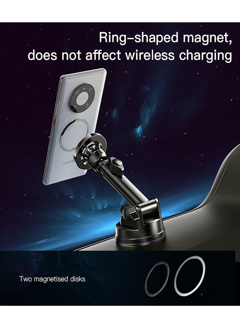 Yesido Yesido C158 Long Arm 360 Rotation Dashboard Air Vent Magnetic Car Phone Holder For iPhone - Black  - Image 3