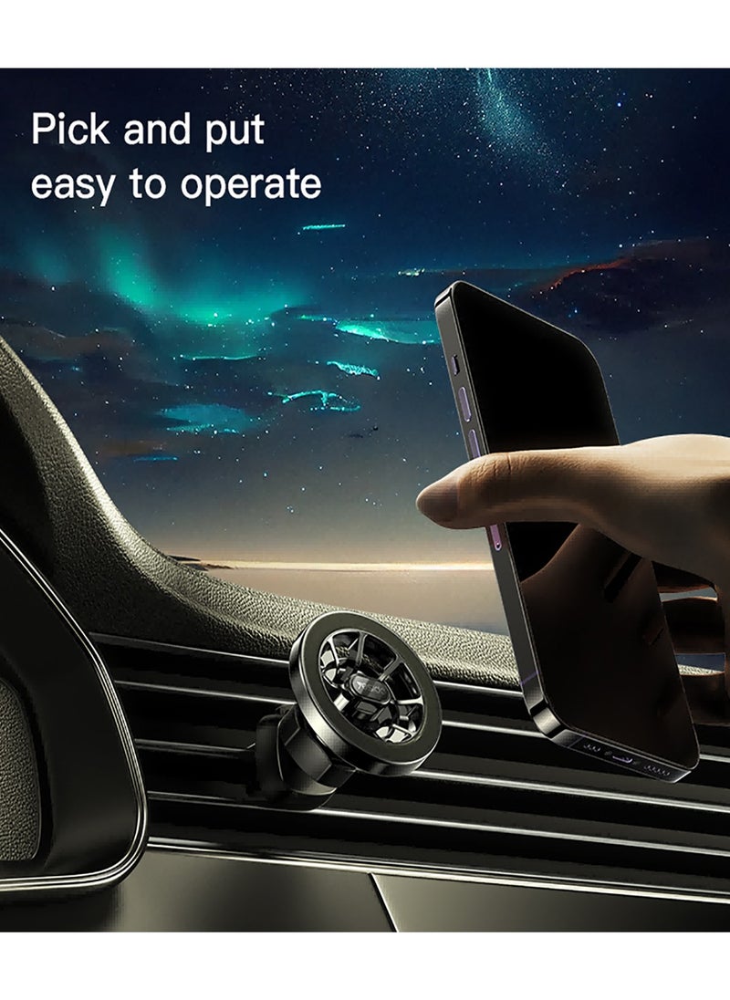 Yesido Yesido C158 Long Arm 360 Rotation Dashboard Air Vent Magnetic Car Phone Holder For iPhone - Black  - Image 4