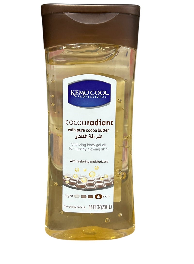Kemo Cool Cocoa Radiant With Pure Cocoa Butter Body Oil Gel 200ml