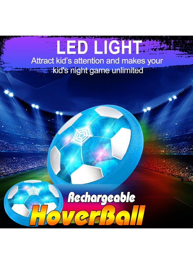 Camlinbo Camlinbo Hover Soccer Ball Toys Gifts for Kids, Rechargeable Soccer Ball Toys Indoor Floating Soccer with LED Light Soccer Ball Game Toy Christmas Birthday Gifts for 3 4 5 6 7 8+ Years Boy Girl (Blue)  - Image 2