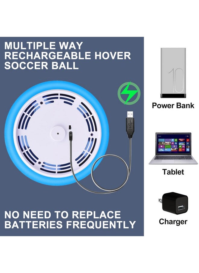 Camlinbo Camlinbo Hover Soccer Ball Toys Gifts for Kids, Rechargeable Soccer Ball Toys Indoor Floating Soccer with LED Light Soccer Ball Game Toy Christmas Birthday Gifts for 3 4 5 6 7 8+ Years Boy Girl (Blue)  - Image 3