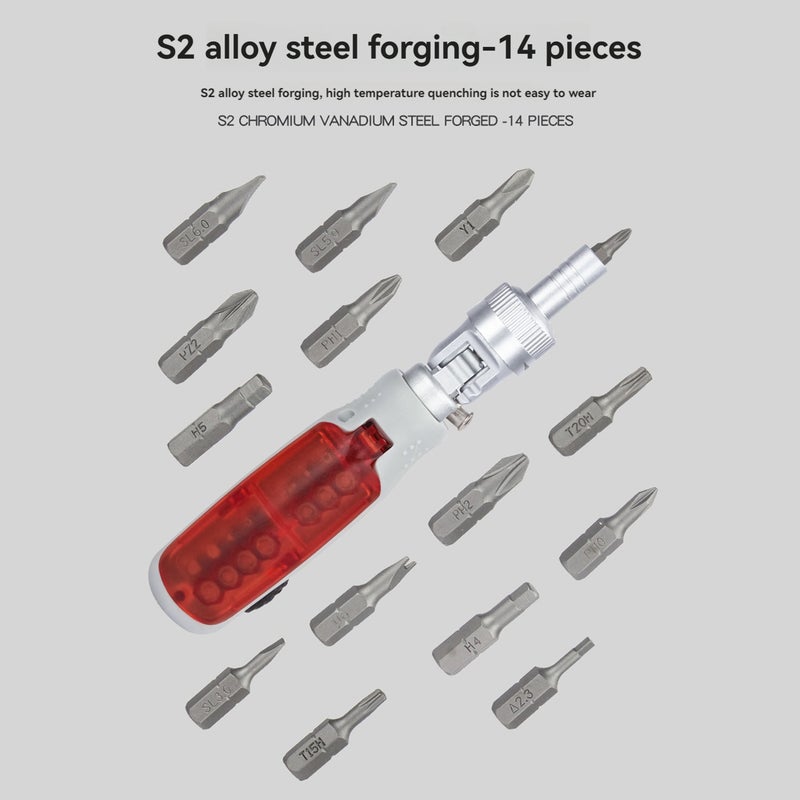 15 in 1 ratchet screwdriver head multifunctional combination screwdriver cross combination set irregular screwdriver screwdriver - Image 5