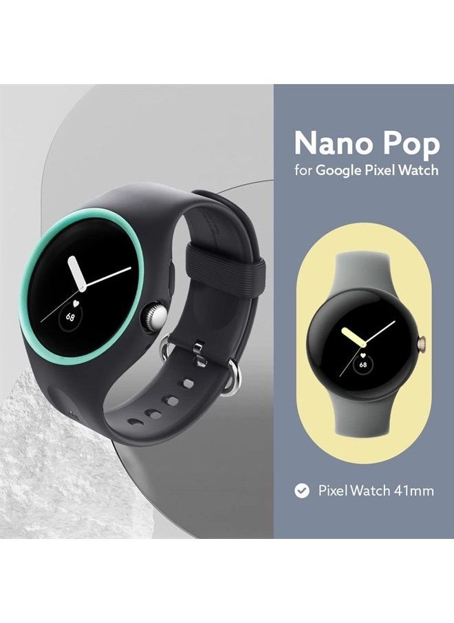 Nano Pop [Band with Case] Designed for Google Pixel Watch Case for Pixel Watch Band (2022) - Prune Charcoal