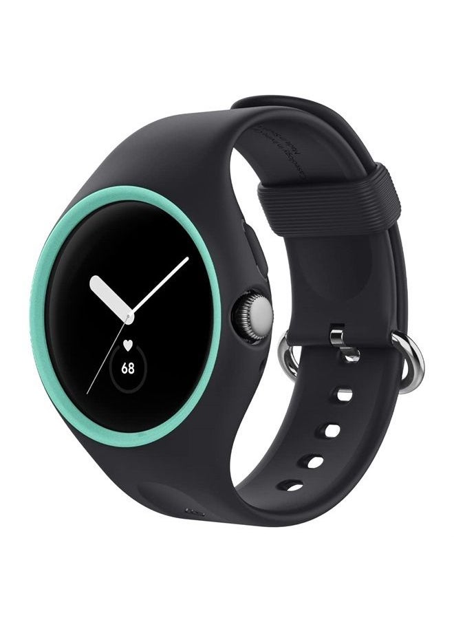 Nano Pop [Band with Case] Designed for Google Pixel Watch Case for Pixel Watch Band (2022) - Prune Charcoal