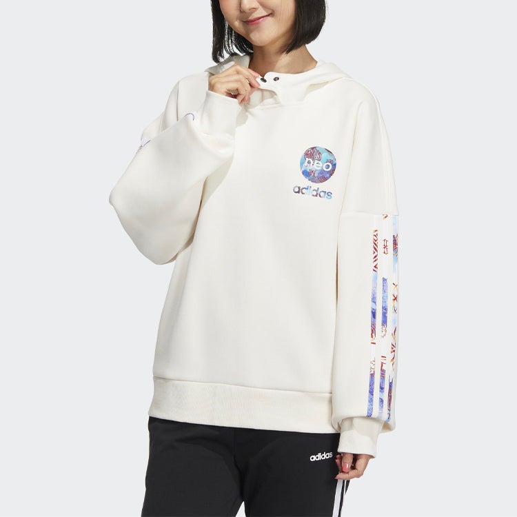 Adidas (WMNS) adidas Neo CNY Hoodies 'White' - Image 1