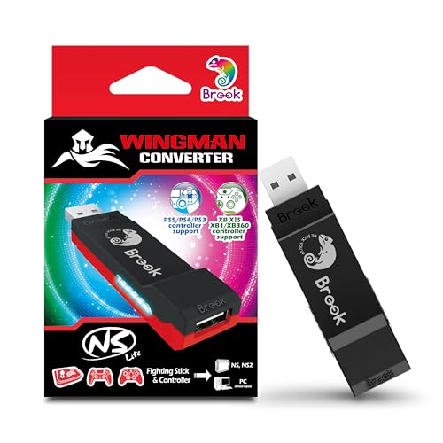 Brook Wingman NS Lite Converter – Use P5/P4/P3 & Xb Series X|S/One/360/Elite2 Controllers on Switch/Switch 2 or PC (X-Input) | Button Remap, Macro & 5-Level Turbo - Image 1
