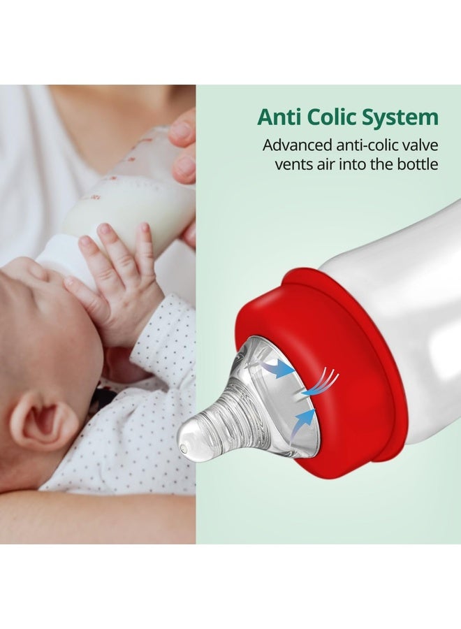 Luvlap Anti-Colic Natura Flo Teat/Nipple for Wide Neck Bottle,2Pcs Medium Flow, 3M+, Made of Soft & Flexible Silicone, Mimics Breastfeeding, Leak Proof, Bpa Free, Comes with Sturdy Base - Image 4