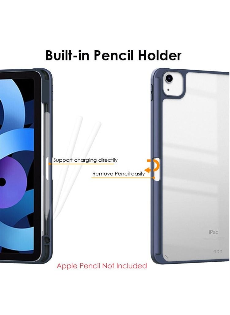 Generic - Acrylic Case for iPad Air 5/4 Generation 10.9 inch with Pencil Holder, Clear Transparent Case with Auto Wake/Sleep - Image 1