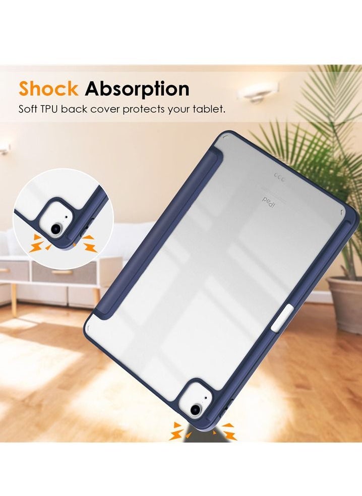 Generic - Acrylic Case for iPad Air 5/4 Generation 10.9 inch with Pencil Holder, Clear Transparent Case with Auto Wake/Sleep - Image 1
