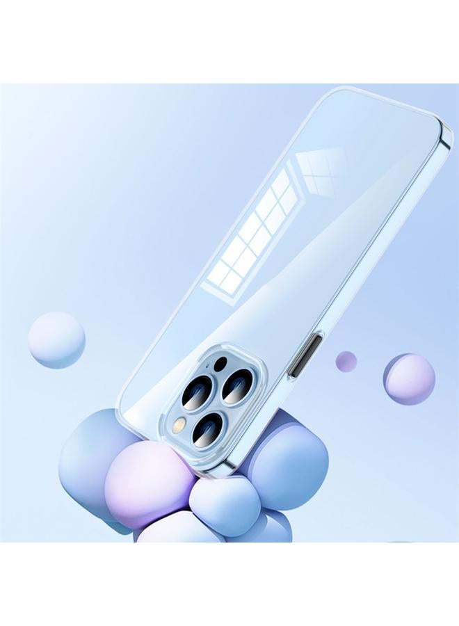 اس-توب جراب هاتف iPhone 13 شفاف من البولي كربونات مع زر معدني - Image 4