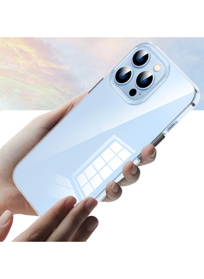 اس-توب جراب هاتف iPhone 13 شفاف من البولي كربونات مع زر معدني - Image 5