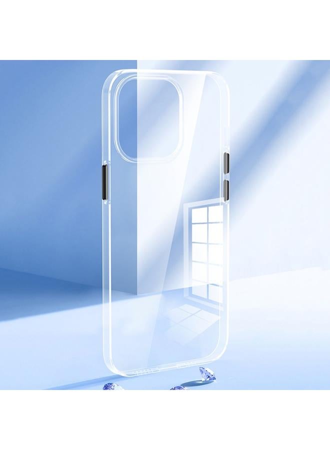 اس-توب جراب هاتف iPhone 13 شفاف من البولي كربونات مع زر معدني - Image 3