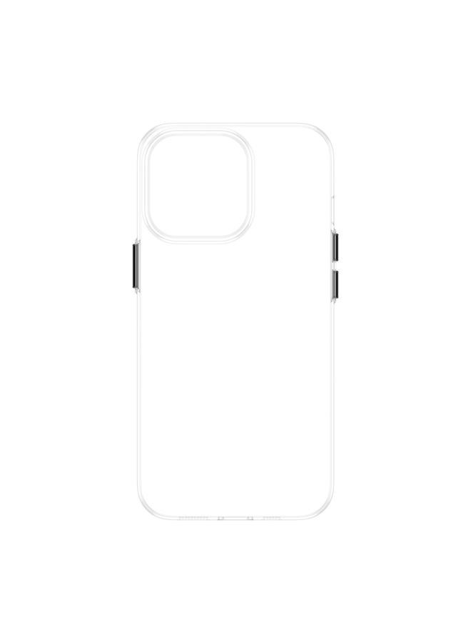 اس-توب جراب هاتف iPhone 13 شفاف من البولي كربونات مع زر معدني - Image 1