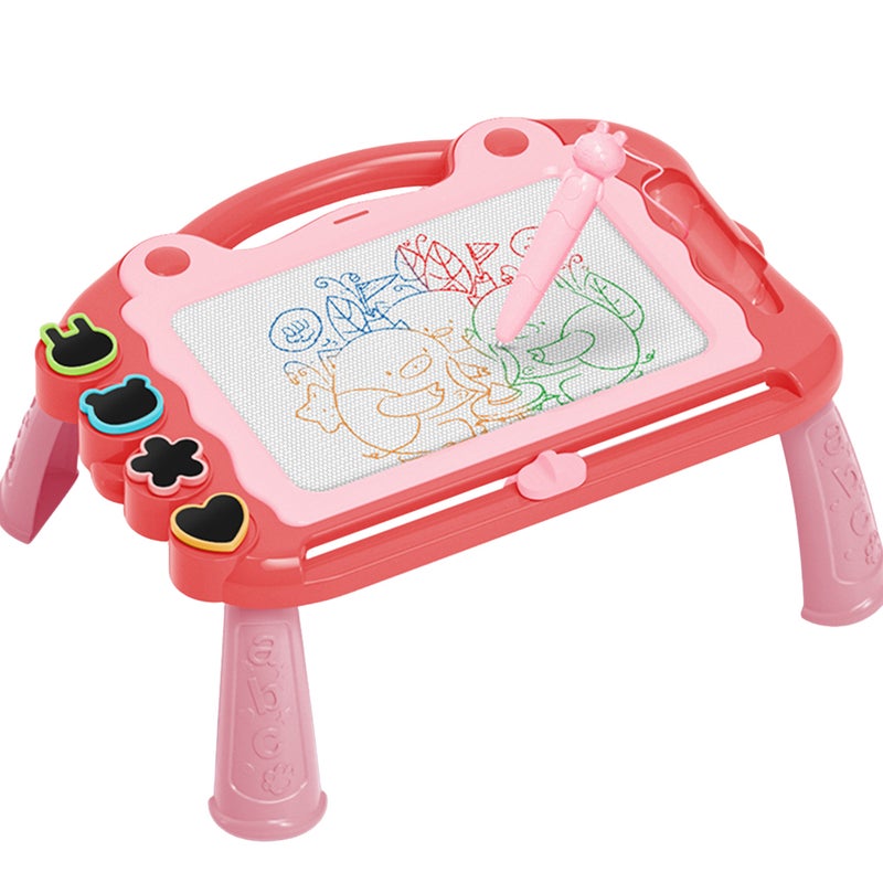 Magnetic Drawing Board: Pink ABS Material, Mess-Free Reusable Core - Educational Creative Aid, Toddler Boy Toys for Kids Aged 1-3 Home Play & Learning - Image 1