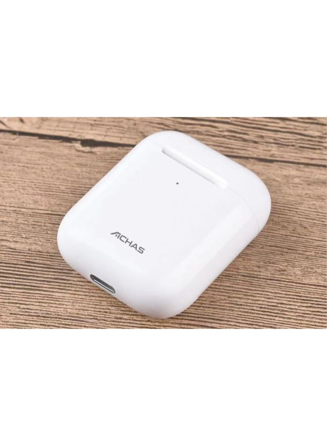 ACHAS TWS Wireless In-Ear Earbuds With Charging Case White - Image 3