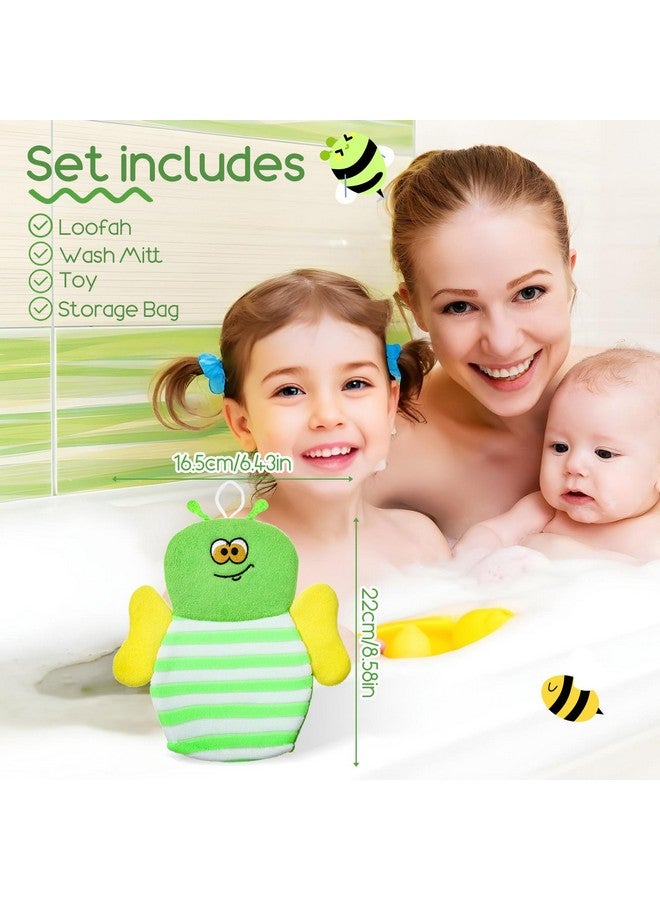 Sibba 6 Pcs Baby Bath Mitt Washcloths Gloves, Gentle Cute Exfoliating Wash Mitt Animal Pattern, Baby Mittens Bath Towel Glove Soft Scrub Toddler Wash Cloths Body Scrubber Bathing Loofah Infant Gloves - Image 5