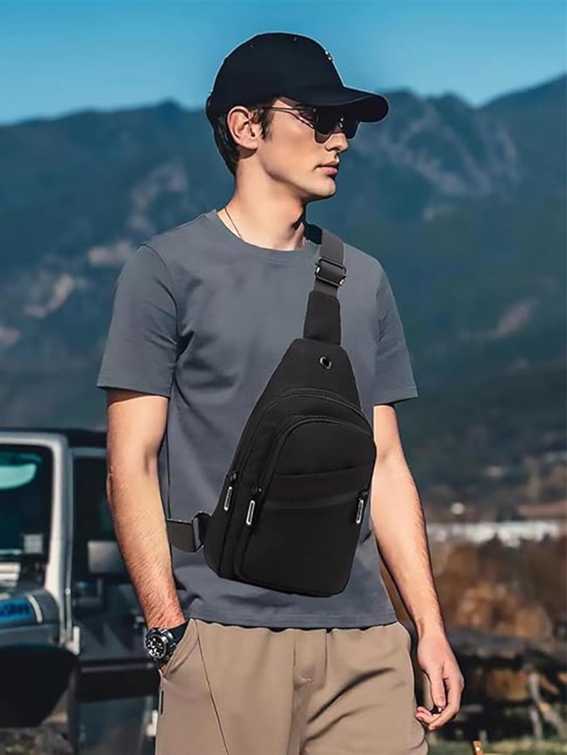 EVANCARY Small Sling Bag for Women Men, Sling Backpack Chest Daypack Crossbody Bag for Travel Sports Running Hiking - Image 2