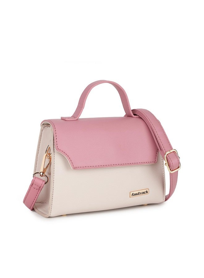 Fastrack Dual Color Satchel For Women, Ladies And Girls | Stylish And Trendy Satchel Bag For Girls, Ladies And Women | Made Up Of Premium Synthetic Leather, Multicolor - Image 3